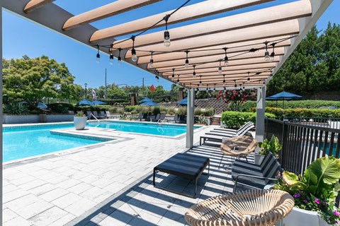 Poolside Pergolas at Willowest in Collier Hills in Atlanta, GA 30318