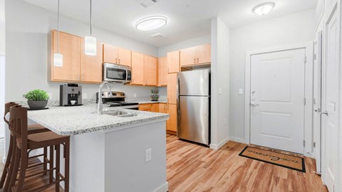 Dominium_Briar Park_Example Model Apartment Kitchen