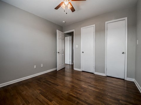 Spacious Bedroom New Flooring Ceiling Fan at Balfour Chastain, Sandy Springs, GA, 30342