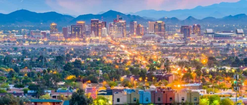 Aerial view of Phoenix, AZ.